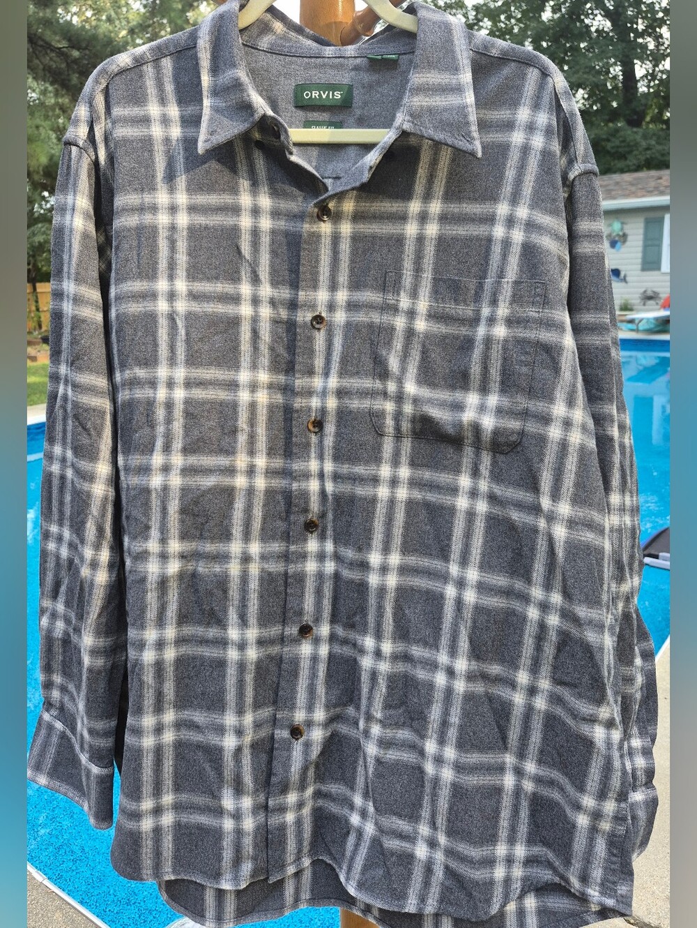 Set Of 2 Orvis Heavyweight Plaid Flannels Buttons-Down - Picture 7 of 7
